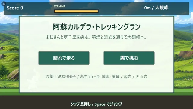 阿蘇カルデラ・トレッキングラン のサムネイル